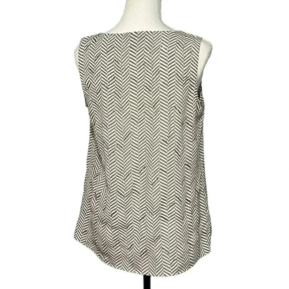 LOFT Size M striped tank top with sequin accents EUC - Picture 2 of 9